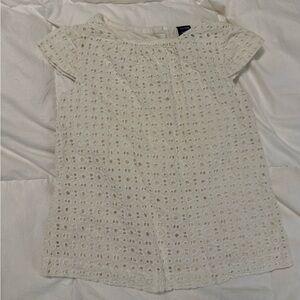 GAP Cream Eyelet Top